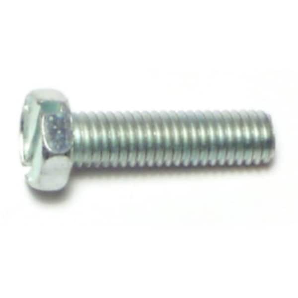 Midwest Fastener #10-32 x 3/4 in Slotted Hex Machine Screw, Zinc Plated Steel, 40 PK 65574 - main